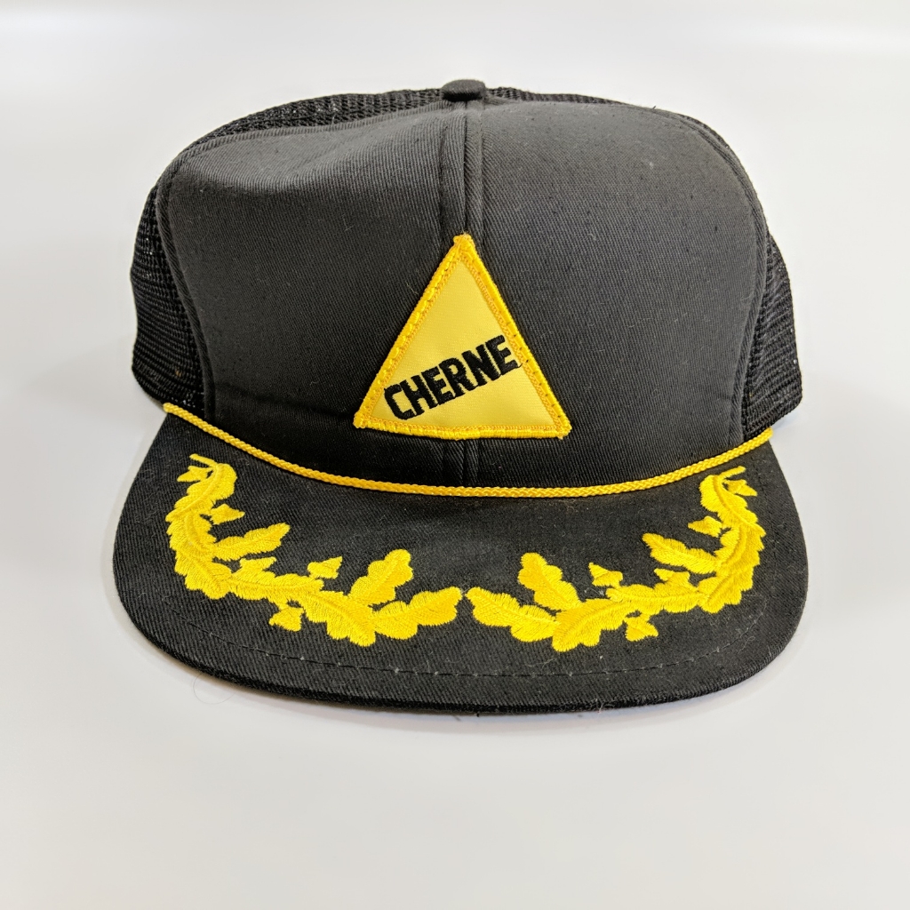 Vintage Cherne Snapback Mesh Trucker Hat Vintage Cherne Snapback Mesh Trucker Hat